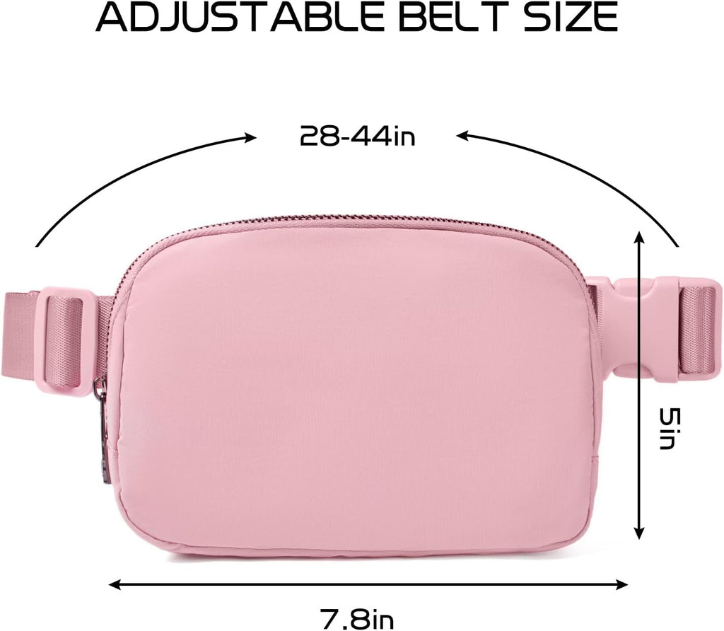 Belt Bag for Women Fanny Pack Crossbody Bags for Women Fashion Waist Packs with Adjustable Strap Gifts for Teen Girls Women Men (Pink)