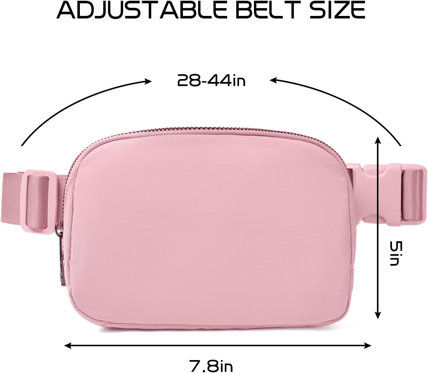 Belt Bag for Women Fanny Pack Crossbody Bags for Women Fashion Waist Packs with Adjustable Strap Gifts for Teen Girls Women Men (Pink)