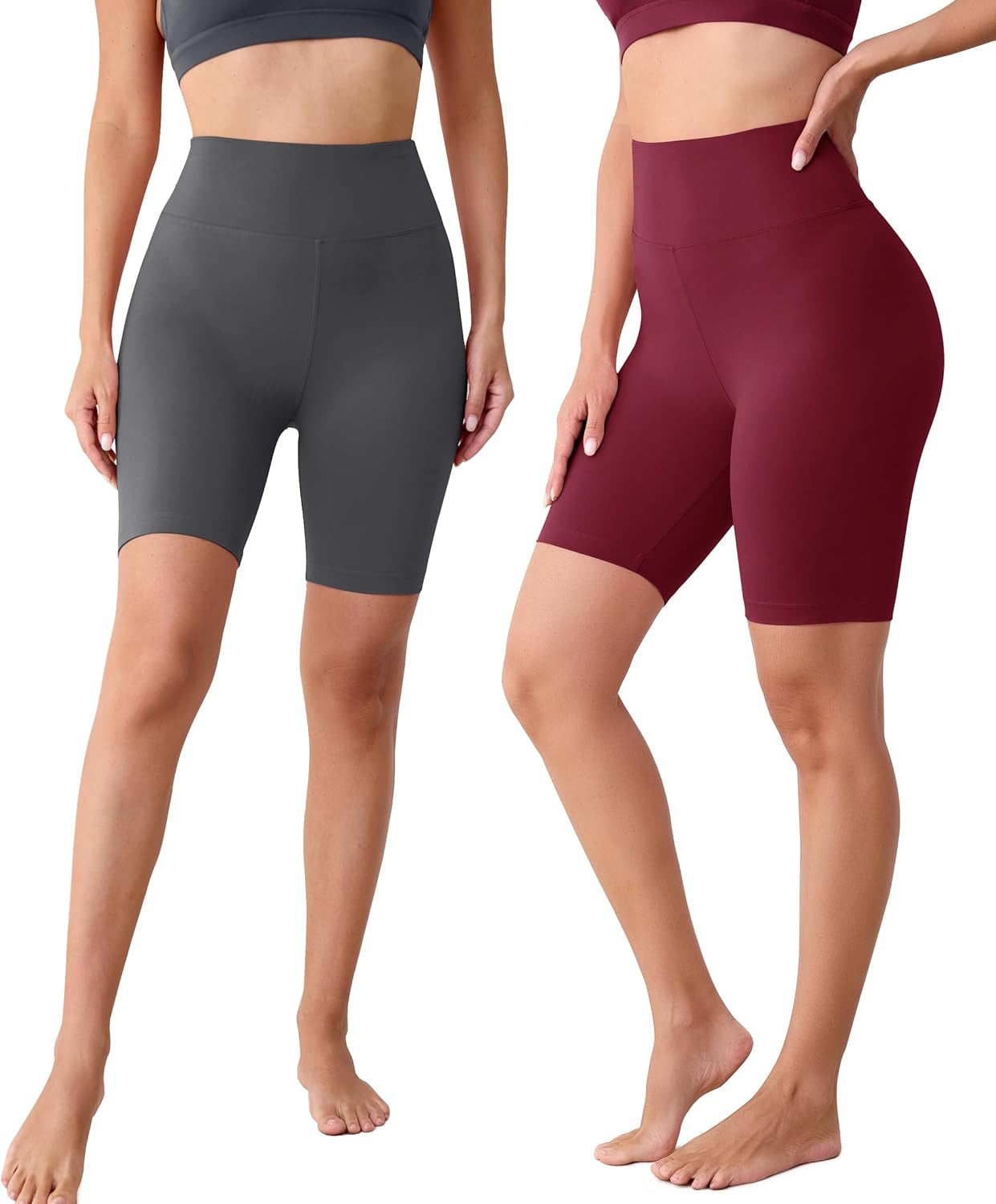 Creamlush 3 Pack High Waisted Soft Stretchy Biker Shorts for Women