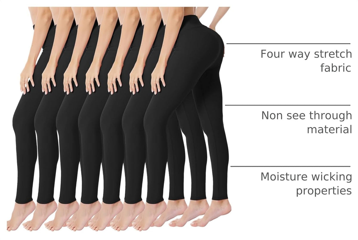 Creamlush High Waisted Leggings for Women Full Length & Capri