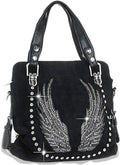 Bling Purse Double Handles Rhinestone Wing Purse